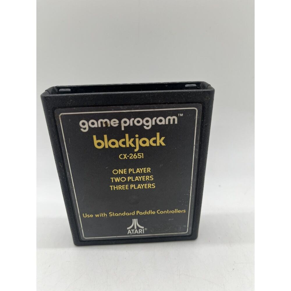 Vintage 1977 Atari 2600 BLACKJACK Game Cartridge Only - CX-2651